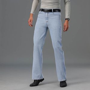 Jeans pour hommes été bleu clair évasé botte coupe jambe homme concepteur classique Denim 230824