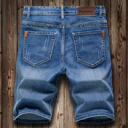 Hommes Jeans D'été Hommes Mince Denim Shorts D'affaires Casual Mode Lâche Stretch AllMatch Mâle Haut De Gamme Marque FivePoint Pantalon 230606