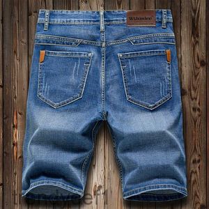 Jeans pour hommes Summer Mens Slim Denim Shorts Business Fashion Casual Fashion Loose Stretch Allmatch Male Highend Brand Fivepoint Pantals 230606