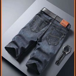 Jeans pour hommes Summer Men Thin Denim Short Casual Cool Dropship Pantals Fashion Elastic Slim Slim Daily High Quality Pantums