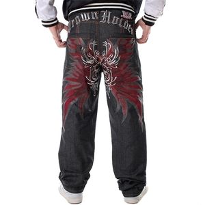 Hommes Jeans Top Rush Stripe Lâche Hip Hop Hommes Imprimé Hiphop Demin Pantalon Pantalon Brodé Fleur 220222