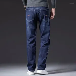 Jeans pour hommes, pantalons de travail, élastiques, pantalons de Cowboy, extensibles, droits, tendance, doux, mode Harajuku, Denim, 2024