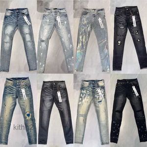 Herenjeans True Jeans Man Jean Ksubi Designer Zwarte skinny stickers Lichte wassing Gescheurd Motor Rock Revival Joggers Religies Denim XS0S