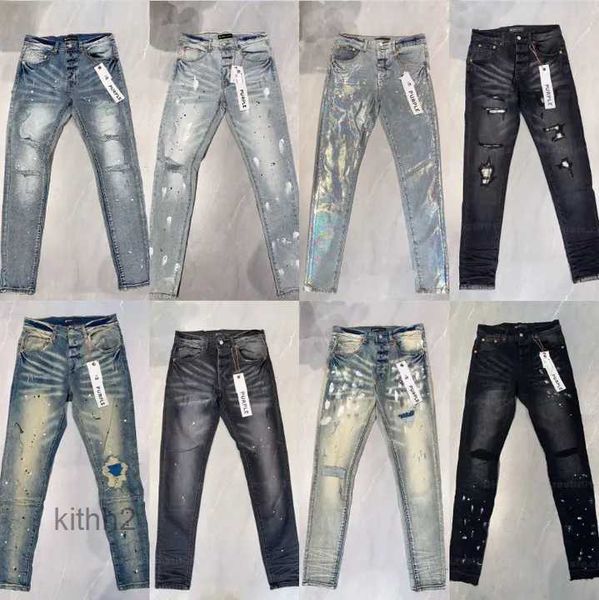 Jeans para hombre Jeans verdaderos Hombre Jean Ksubi Diseñador Pegatinas flacas negras Lavado ligero Rasgado Motocicleta Rock Revival Joggers Religions Denim XS0S