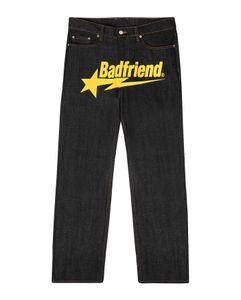 Jeans pour hommes Y2k Badfriend LETTRE HIP HOP PANTAL IMPRESSIONNEM