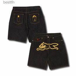 Jeans pour hommes y2k shorts denim Hip Hop Trend American Haruku hommes Vêtements de rue 2023 Nouveau jean baggy décontracté short231208