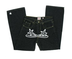Hommes Jeans Y2K Hommes Hip Hop Gothique Street Rock Vêtements Femmes Pantalon Harajuku Casual Noir Denim Pantalon Streetwear 230607