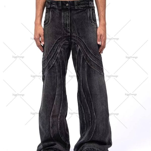 Jeans pour hommes Y2K Punk Hip Hop Hommes Femmes Streetwear Vêtements de travail Style déchiré Vêtements lavés en vrac Pantalons de nettoyage au sol 231212