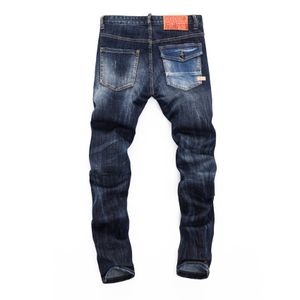 Mens Jeans2023 Designer Pants Ripped High Designer jeans pour hommes pantalons brodés mode trou pantalon top vente pantalon à glissière Patches Détail Biker Fit denim jeans e