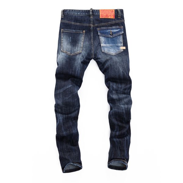 Jeans para hombre2023 Pantalones de diseñador Ripped High Designer jeans para hombres pantalones bordados pantalones con agujeros de moda más vendidos pantalones con cremallera Parches Detalle Biker Fit jeans de mezclilla th