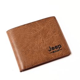 Jeep pour hommes avec poche à monnaie porte-monnaie d'affaires porte-monnaie Dollar mince sac à main pince à billets portefeuilles
