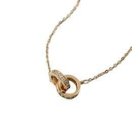 Bijoux de bijoux en or collier de tennis personnalisé Colliers en or rose Collier Love For Women Sterling Silver High Edition de Thanksgiving Day Gift