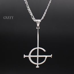 bijoux pour hommes Punk Roker Ghost B C Nameless Ghoul Collier En Acier Inoxydable Hommes 35 50mm Pendentif merch logo symbole jewelry248V