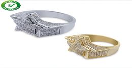 Mens sieraden ringen hiphop liefde ring luxe diamantringen voor bruiloft verlovingsster ijs uit pyle charms f4513012