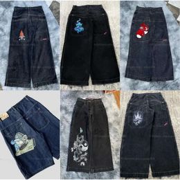 Mens Jnco Jeans per uomo Y2k Streetwear Hip Hop Guantoni da boxe Stampa grafica Baggy Pantaloni neri Uomo Donna Harajuku Gotico Pantaloni larghi 753