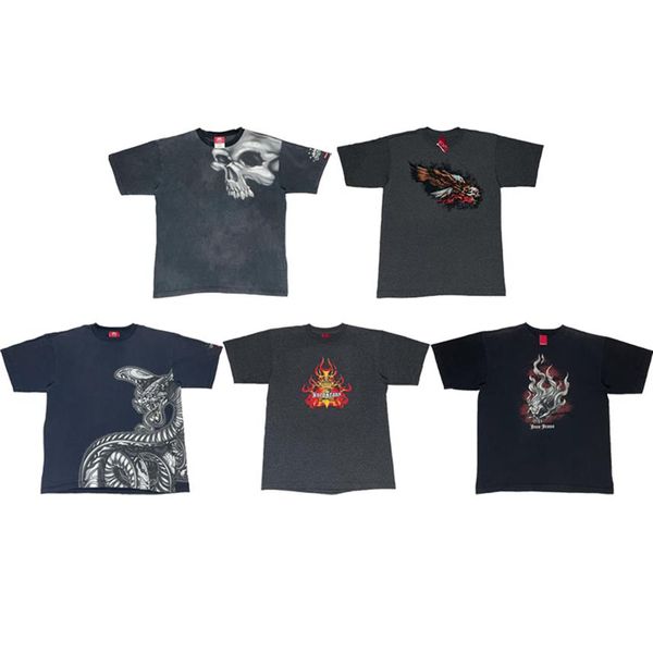 Hommes JNCO T-shirts Y2k T-shirt Streetwear Harajuku Hip Hop Graphique Imprimer T-shirt surdimensionné Hommes Femmes Punk Rock Rétro Goth Court Sle247K