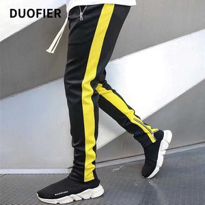 Hommes Joggers Casual Pantalon Fitness Elastic Sportswear Bottoms Skinny Pantalons de survêtement Pantalons de survêtement Gyms Zipper Jogger Track Pants 210603