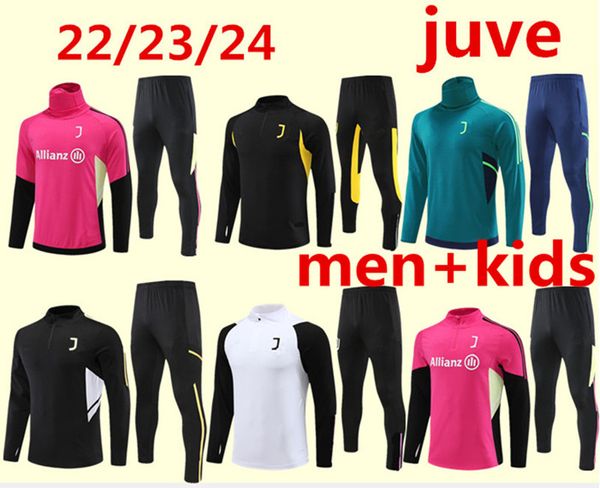 Conjunto de camiseta de chándal de fútbol para niños para hombre 22 23 Juve Traje de entrenamiento para hombres Trajes de fútbol Survetement Foot Chandal Futbol Chaqueta para correr