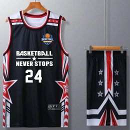 Maillot de basket-ball professionnel pour hommes et enfants, ensemble personnalisé, uniforme d'entraînement de l'équipe universitaire pour jeunes, 240312