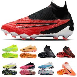 Heren voetbalschoenen voor kinderen Jeugd Phantom GX Elite United DF FG Blaze Limited Edition Baltisch blauw roze Anti-Clog Pack Fusion Volt FG Guava Ice Black voetbalschoenen