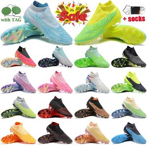 Botas de fútbol para hombres y niños para jóvenes Phantom Gx Zapatos deportivos Elite United TF Fg Blaze Edición limitada Baltic Blue Pink Anti-Clog Pack Fusion Volt Fg Guava Ice Black Cleats