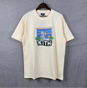 Hommes kith t-shirt t-shirt chemises d'entraînement pour hommes surdimensionné t-shirts 100% coton vintage manches courtes taille américaine
