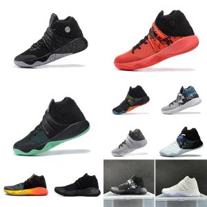 Heren Kyrie 2 Basketbalschoenen 2S Irving Eybl Black Speckle Green Bhm White Silver Parade Inferno Red Omega Wolf Gray Effect Sneakers Tennis