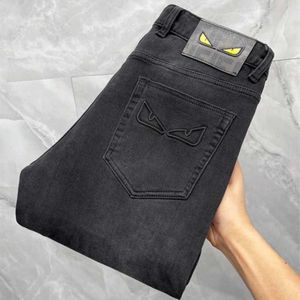 Pantalones grandes para hombre fd jeans de diseñador pequeño monstruo bordado pantalones hombres mujeres casual pantalones de chándal rectos sueltos 4xl 5xl 6xl