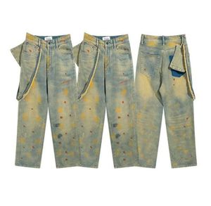 Hommes grands pantalons mm6 jeans de designer de concepteur de pantalons de trous hiphop