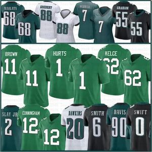 Aangepaste Jalen doet pijn Jason Kelce voetbalshirt 5XLAJ bruin Jalen Carter Nolan DeVonta Smith Brandon Graham Haason Reddick Lane