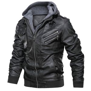 Mens Leather Faux Drop schuine zipper motorfietsjack Brand Militaire herfst PU Jackets Coat European Size S5XL 220909