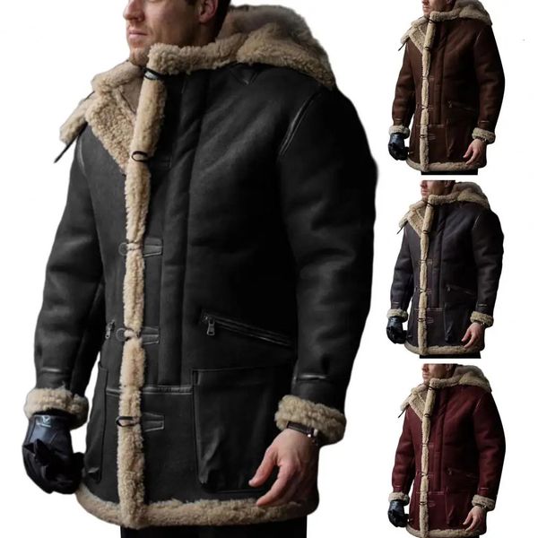 Hombres de cuero de imitación hombres otoño invierno espesar cálido slim fit chaquetas con capucha Outwear Hip Hop abrigo masculino adolescente chaqueta casual colorido S5XL 231027