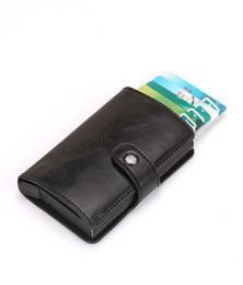 Support de carte de crédit en cuir pour hommes RFID Protector Money Portefeuille Clip Case7171255