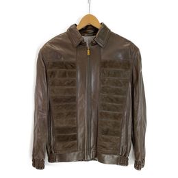 Vestes en cuir pour hommes Zilli hiver mode veste Punk moto Pu col montant manteau à glissière solide manteaux décontractés