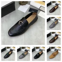 Chaussures en cuir masculin Homme Robe Business Style Classic Flats Lace Up Point Toe Shoe for Men Oxford Shoes 38-45