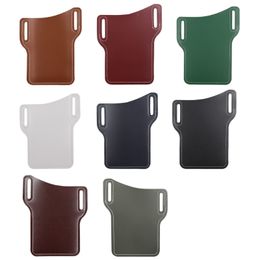 Mens en cuir en cuir vintage Sac de taille de gaine Clip Clip Téléphone Holster Travel Travel Phone Phone Cover Celt Belt Pouch Purse Sac