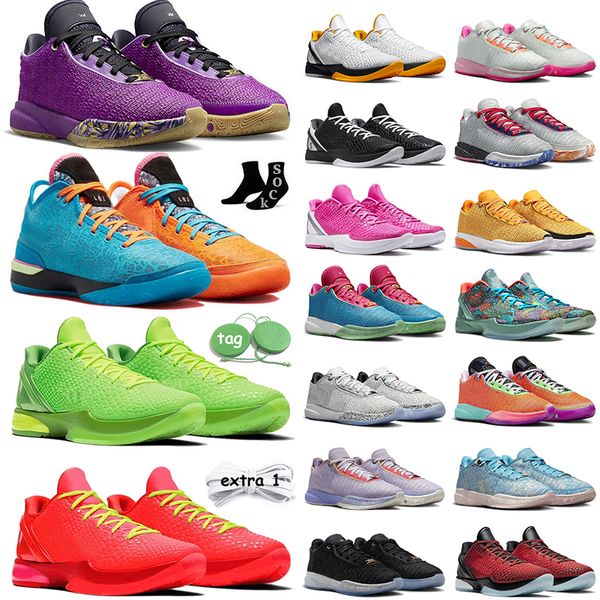 MENS LEBRONS 20 xx Témoin Mamba 6 Chaussures de basket-ball 6s Designer Men Sneakers Protro Grinch Think Rose All Star Young Heris Total Orange I promets Flats Trainers Sports