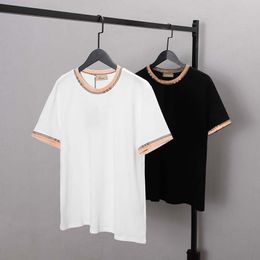 Mens Lettre Imprimer T-shirts Noir Créateur De Mode D'été De Haute Qualité Top À Manches Courtes Taille S-XXL # 88