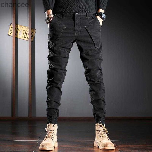 Jeans de sport de plein air de luxe légers pour hommes, pantalons cargo coupe Slim résistants à l'usure, pantalons décontractés pour Fans de l'armée, pantalons tendance de couleur Pure; 230829 HKD