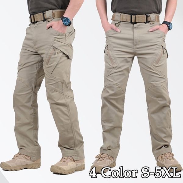 Pantalon Cargo léger pour hommes, élastique, respirant, à poches multiples, militaire, de jogging en plein air, pantalon tactique 6XL xxl 5xl