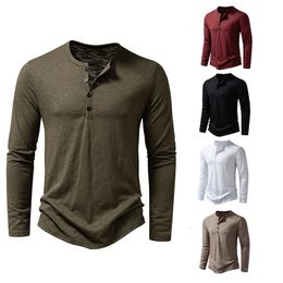 T-shirt à manches longues en coton pour hommes, soins de la peau, mode 240223