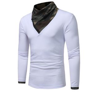 Mens Lange Mouwen T-shirt Mode Tiener Camouflage Beelden Sweatshirts Lente Herfst Winter Kleding Zwart Wit Groen M-XXXL
