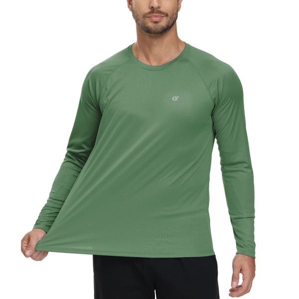 Mens à manches longues Tshirt Upf 50 Rash Guard Tee UV Sun Protection Shirt for Sport Fishing Randing Workout Outdoor Pullover 240326