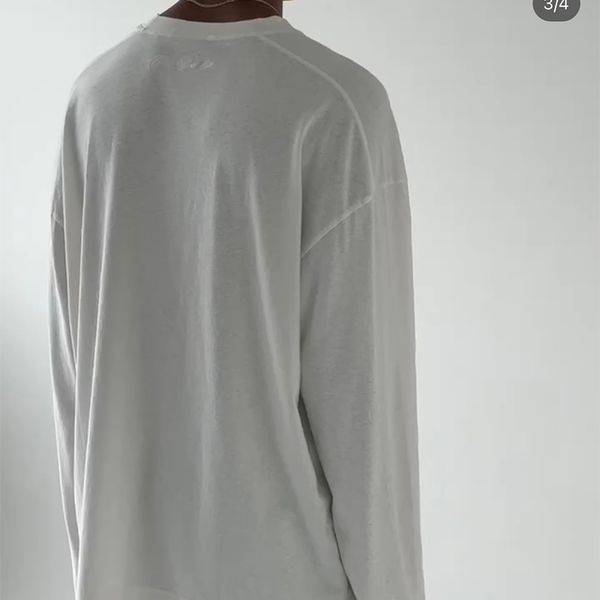 Hommes manches longues T-shirts noir blanc décontracté brodé surdimensionné T-shirts coton t-shirt hommes femmes Hip Hop Streetwear MG230227