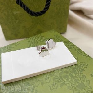 Mens liefde vorm luxe stud oorbellen ontwerper voor vrouwen unieke letters brieven gepolijste harten metalen luxe sieraden ohrringe designer oorbel ZB017 E23