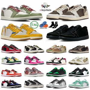 1s Low Classic Jump Man 1 Chaussures de basket-ball en plein air Sports Maison Balck Phantom Canary Olive Dragon Wolf Grey Men Womens Fragment Jump1 baskets Jogging 36-47