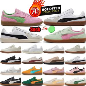 Palerme og chaussures occasionnelles hommes femmes concepteurs chaussures blanc noir gris gris rouge rose orange vert bleu plateforme de sport mens mens baskets baskets