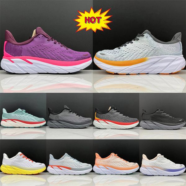 Zapatillas para hombres bajos de carrera azulejos azules champán blancos blanc de lilac mármol marea marina marea floral floral blazing naranja diseñadora para mujer zapatillas clifton 8 entrenadores deportivos