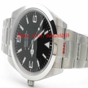 Mens Luxury Business Watches Edition Automatic Cal 3132 Movement ARF 904L Steel Solid Band Black 214270 Sapphire Explorer 114270 F297K
