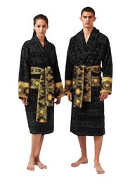 Heren luxe klassieke katoenen badjas heren en dames merk nachtkleding kimono warme badjassen huiskleding unisex badjassen mode